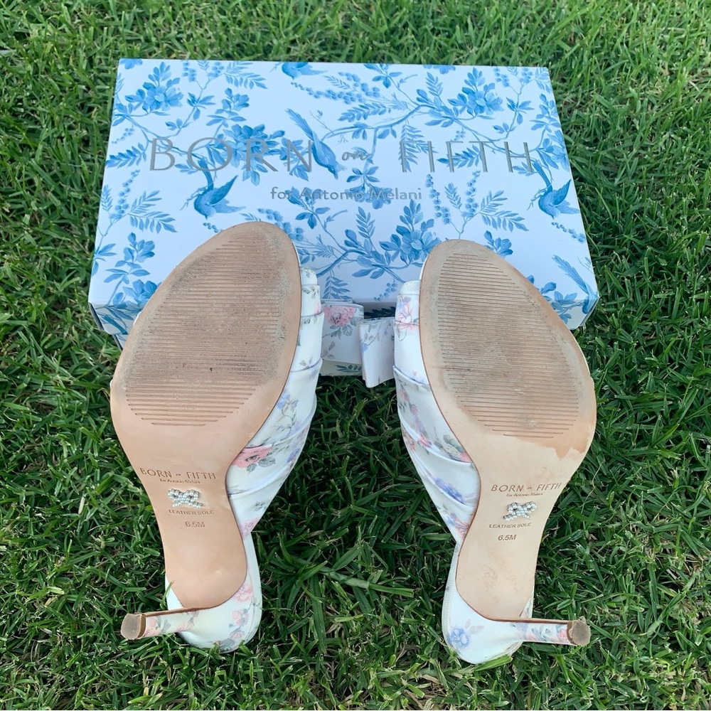 Antonio Melani x Born on Fifth Arden Floral Bow Dress Sandals - Picture 14 of 16